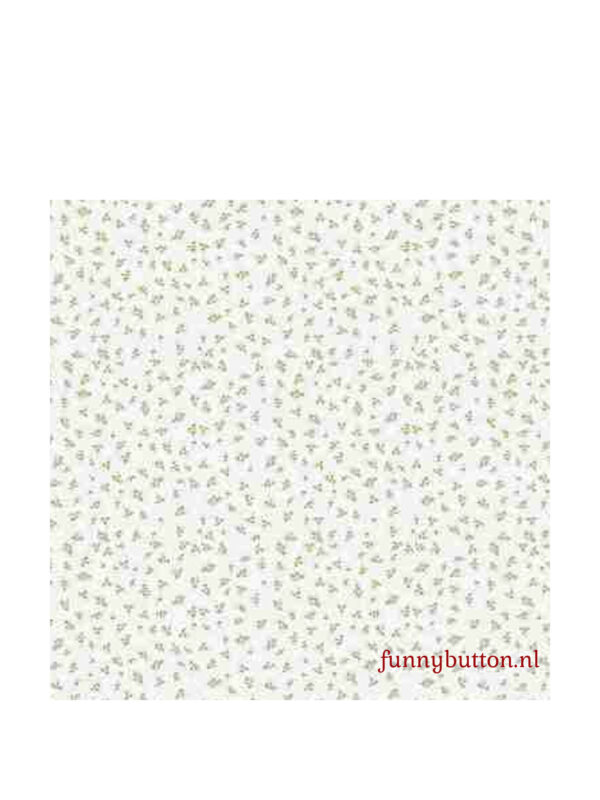 stof wit - Mini Floral Owl&Hallow DV3423