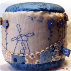 Speldenkussen Landschap blauw - Patroon & knopen