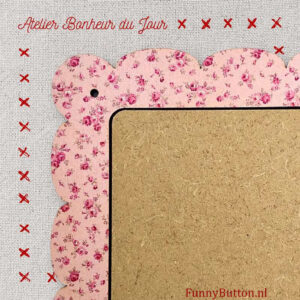 Lijst Bloemenwolk – poederroze achtergrond