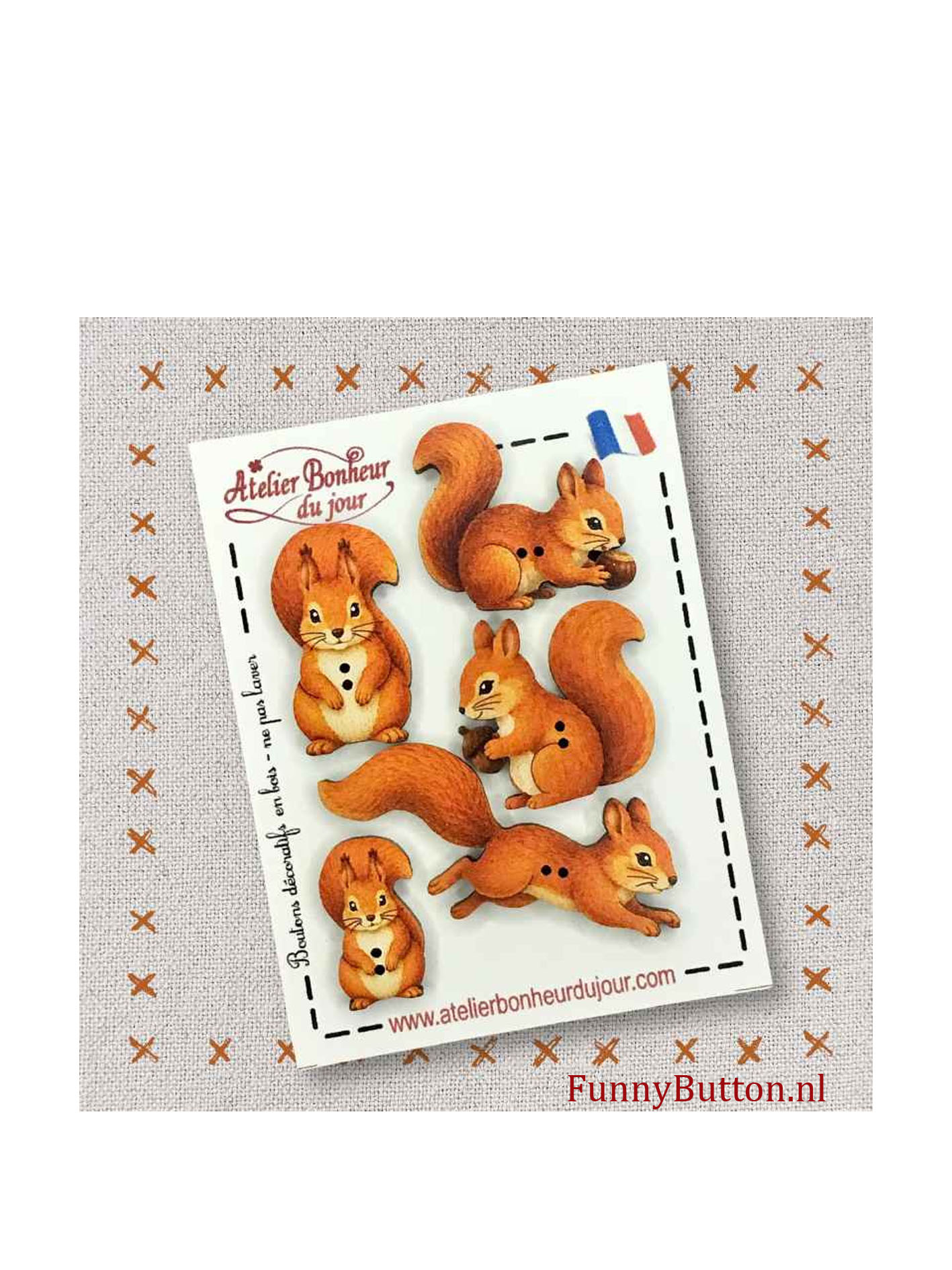 De Eekhoorns  Knopen FunnyButton Nl