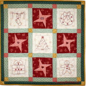 Mix & Match kerst quilt - patroon en knopen