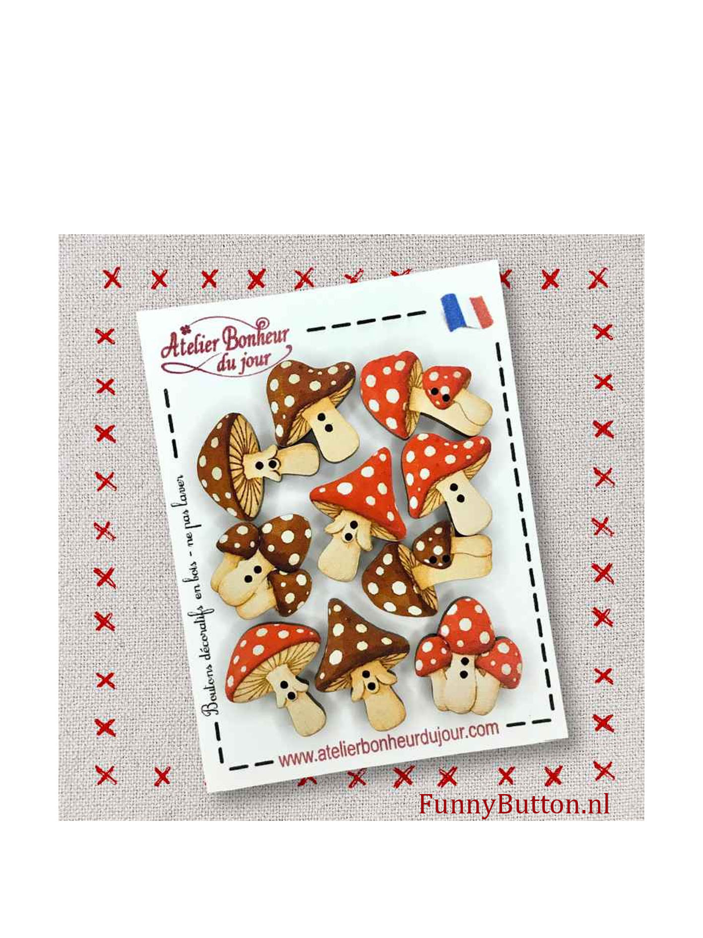 Paddenstoelen Knopen FunnyButton Nl