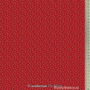 Stof Acufactum   BW Stoff Tupfen Rot Weis Funny Button Nl